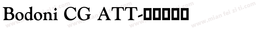 Bodoni CG ATT字体转换